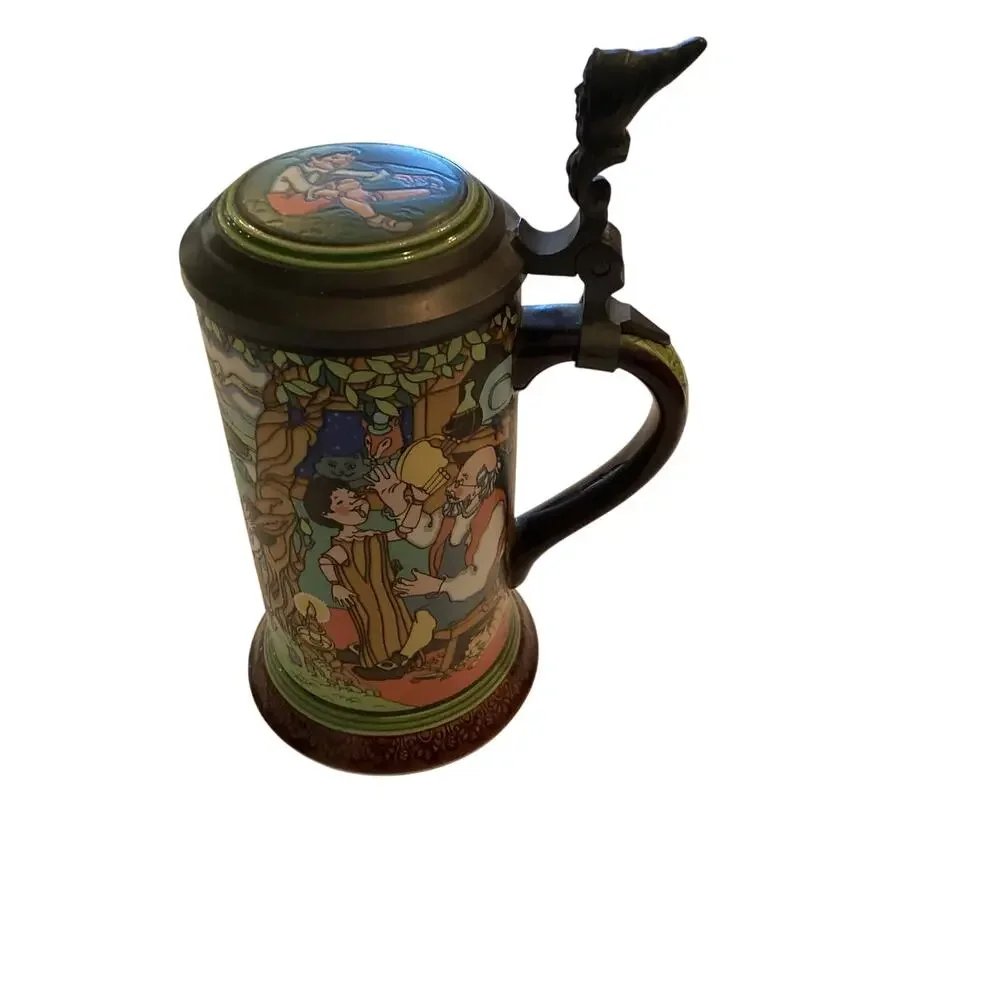 LTD Edition Mettlach Fairy Tale Stein Collection - Pinocchio with Certificate - Picture 7 of 9